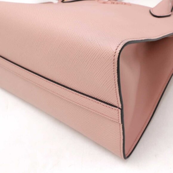 PRADA Pink Leather Saffiano Shoulder Bag - Picture 4 of 9